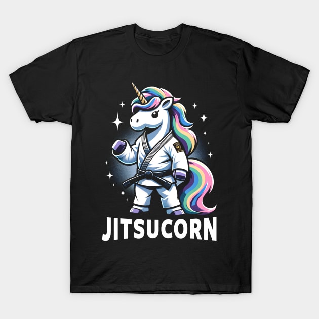 Jiu Jitsu Unicorn Jitsucorn Funny Jiu Jitsu T-Shirt by Tshirt Samurai